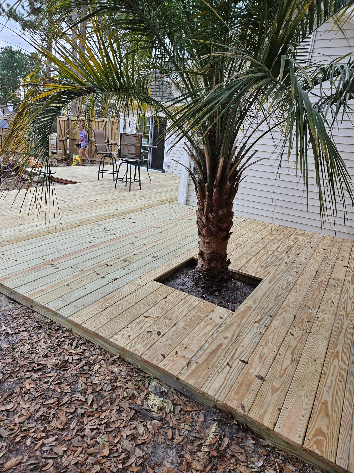 Palm cutout deck