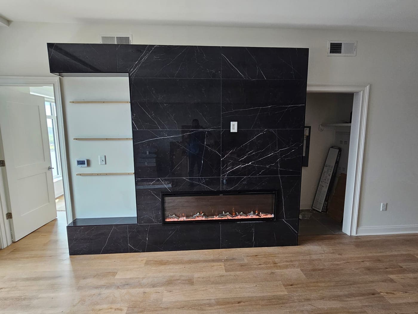 Feature fireplace