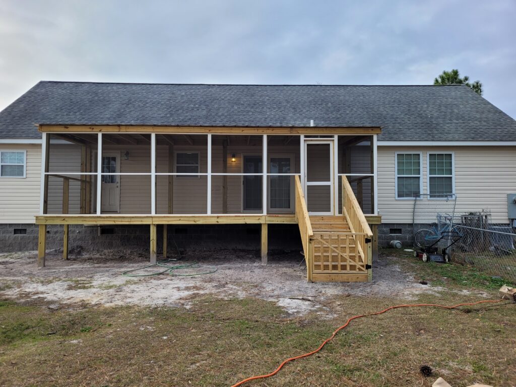 custom screened porch